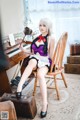 Coser @ 蜜汁 猫 裘 Vol.046: 贞德 女仆 (40 photos)